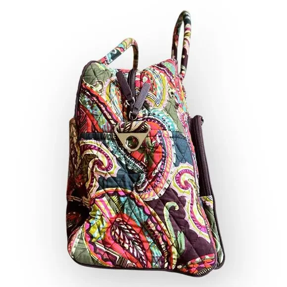Vera Bradley Quilted Fabric Weekender Bag in Retired Pattern Heirloom Paisley - Picture 3 of 15